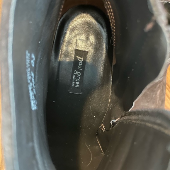 PAUL GREEN ankle boot, grey weatherproof suede, like new condition, 3 inch heel - Picture 4 of 5